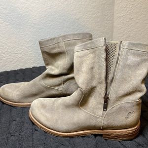 Matisse Tan booties with gem detail